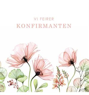 Serviett lunsj 20 stk Konfirmant rosa bl 3 lag 33x33cm