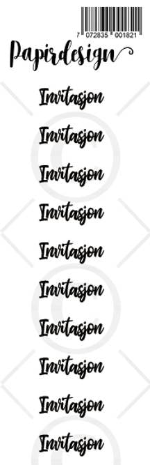 Papirdesign klistremerke - transparent - invitasjon