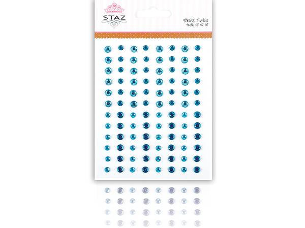Staz bling m/lim – Turkis – 96 stk