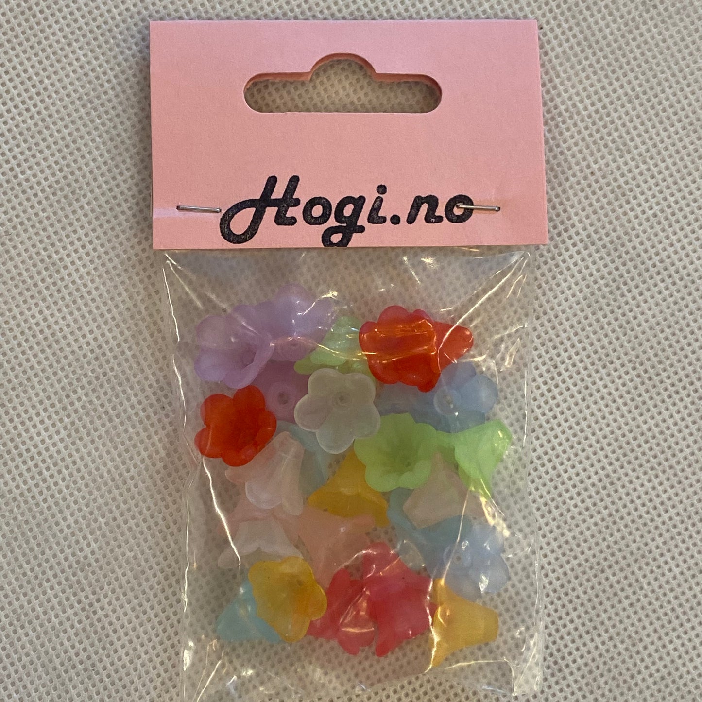 Hogi blomster ass farger 24stk pr pk Ø=ca 1,2cm