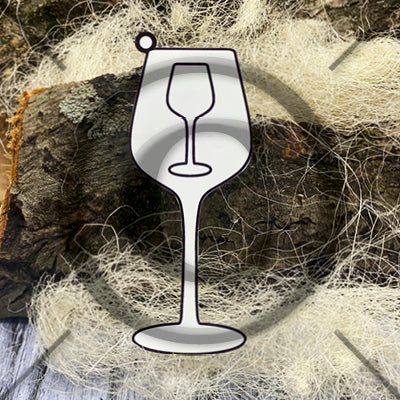 Papirdesign dies - rødvinsglass