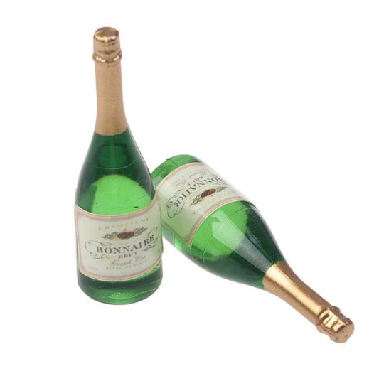 Miniatyr flaske Champagne, 2 stk i pk