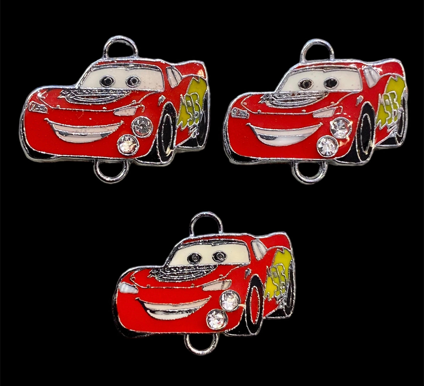 Charms - miniatyr - bli - Lynet mcqueen - 3 stk i pk