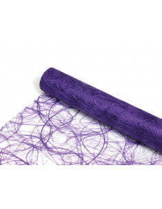Sizotwist bordløper - mørk lilla 30cm x 5m