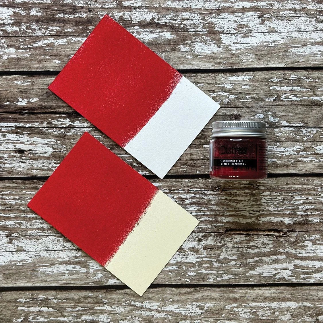 Distress embossing glaze / embossingpulver - Lumberjack plaid