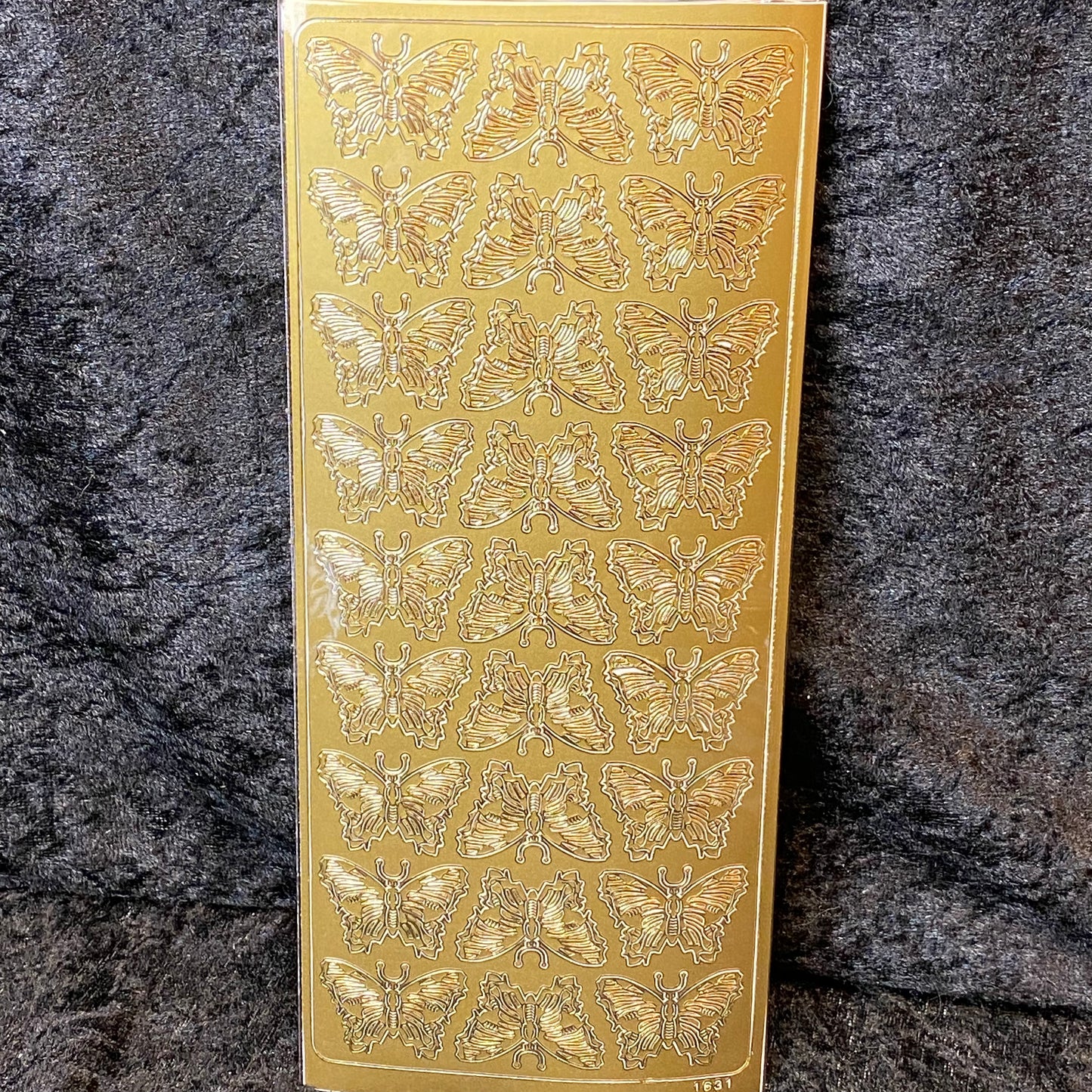 Klistremerker sommerfugler gull