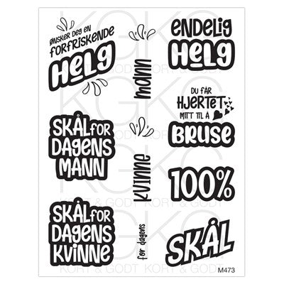 Kort & Godt stempelplate Skål M473