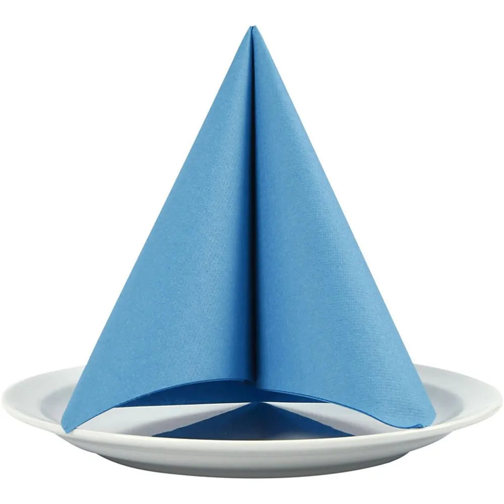 Servietter turkis 20 stk middag 40x40cm