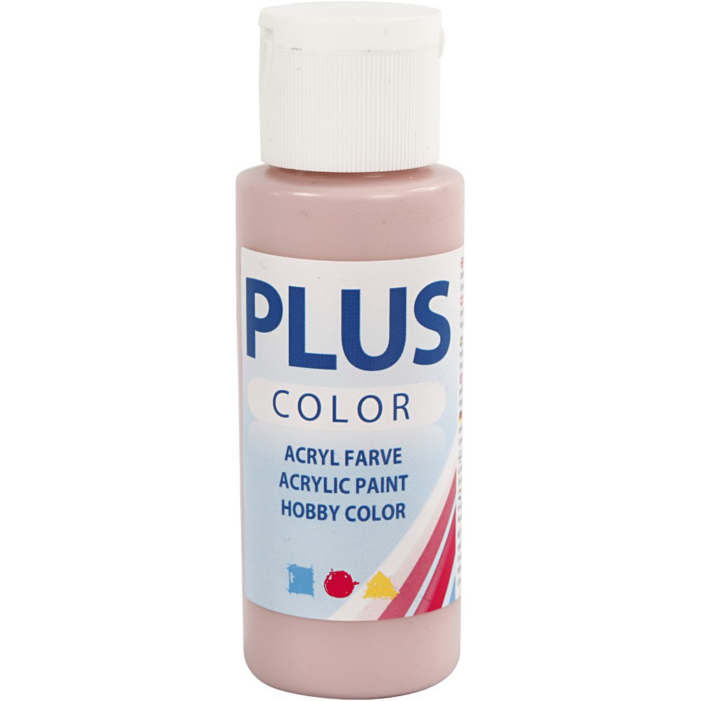 Plus Color hobbymaling - Dusty rose støv rosa , 60ml