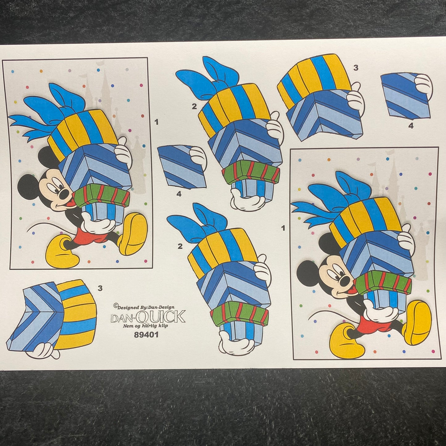 3D Klippark - mus med gaver