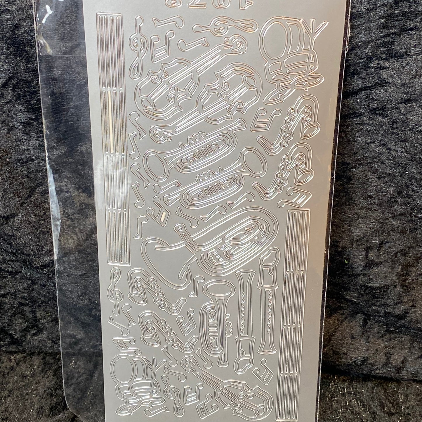 Klistremerker instrumenter 1 sølv