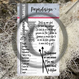 Papirdesign stempelplate - strikkejournal - PD 2200792