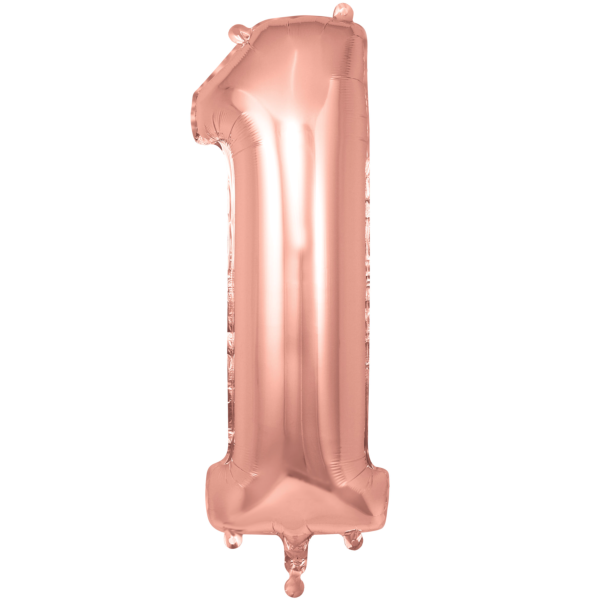 Folie ballong tall 1 , rose gull , 86cm