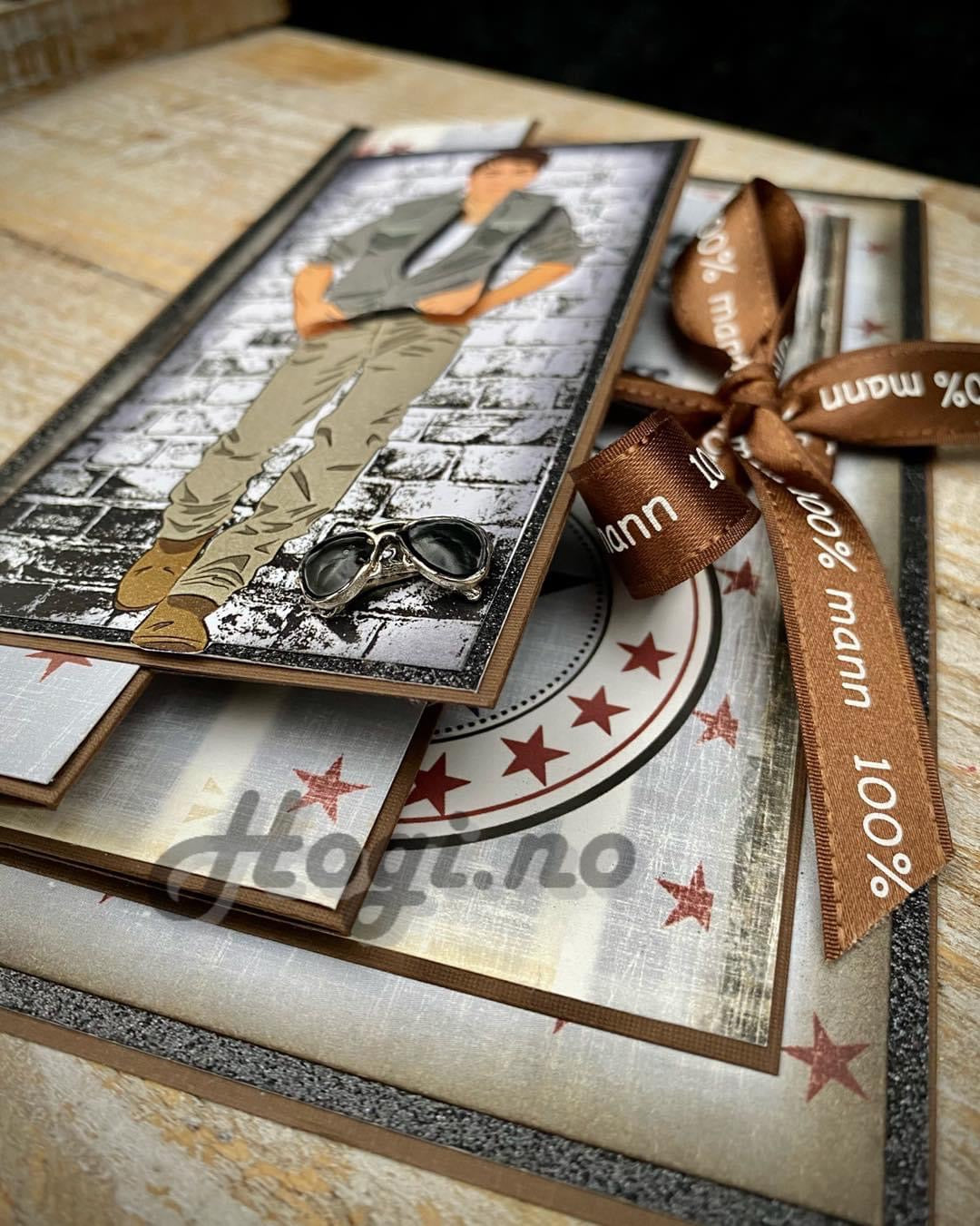 3D klippark ung mann/ ungdom / gutt stort motiv