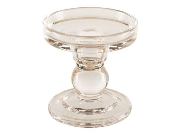 Lysestake kubbelys klar D:8,5cm h:8,8cm