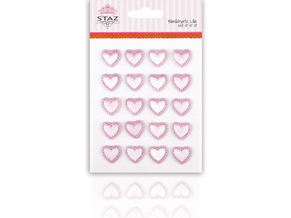 Staz blondehjerter m/lim- lilla