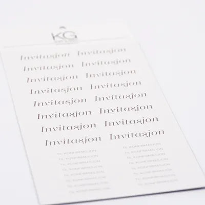 Kort & Godt klistremerker - ST1009- Stickers - invitasjoner matt sølv