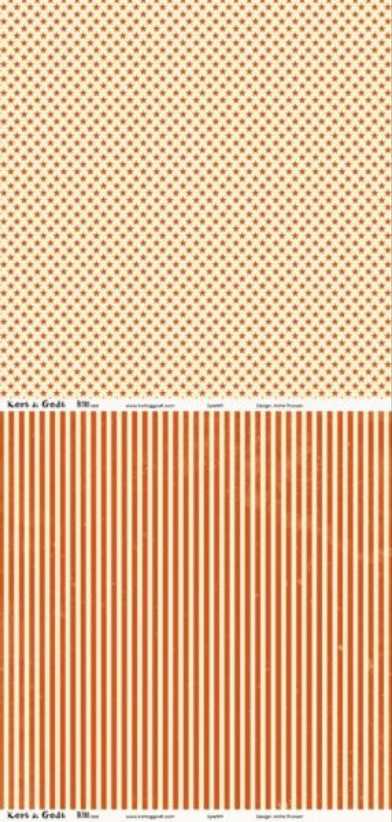 Kort og godt 12´x12´ mønsterark retro rød