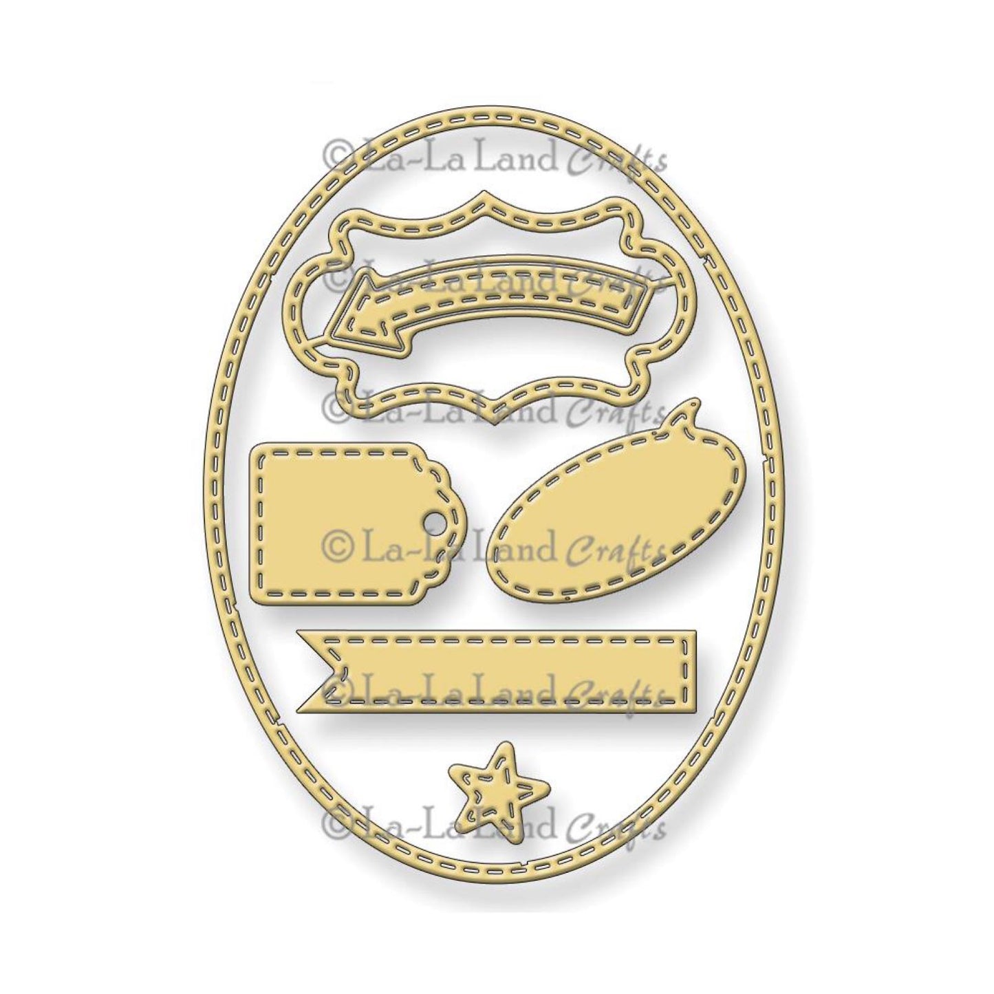 La-la land crafts dies stitched elements