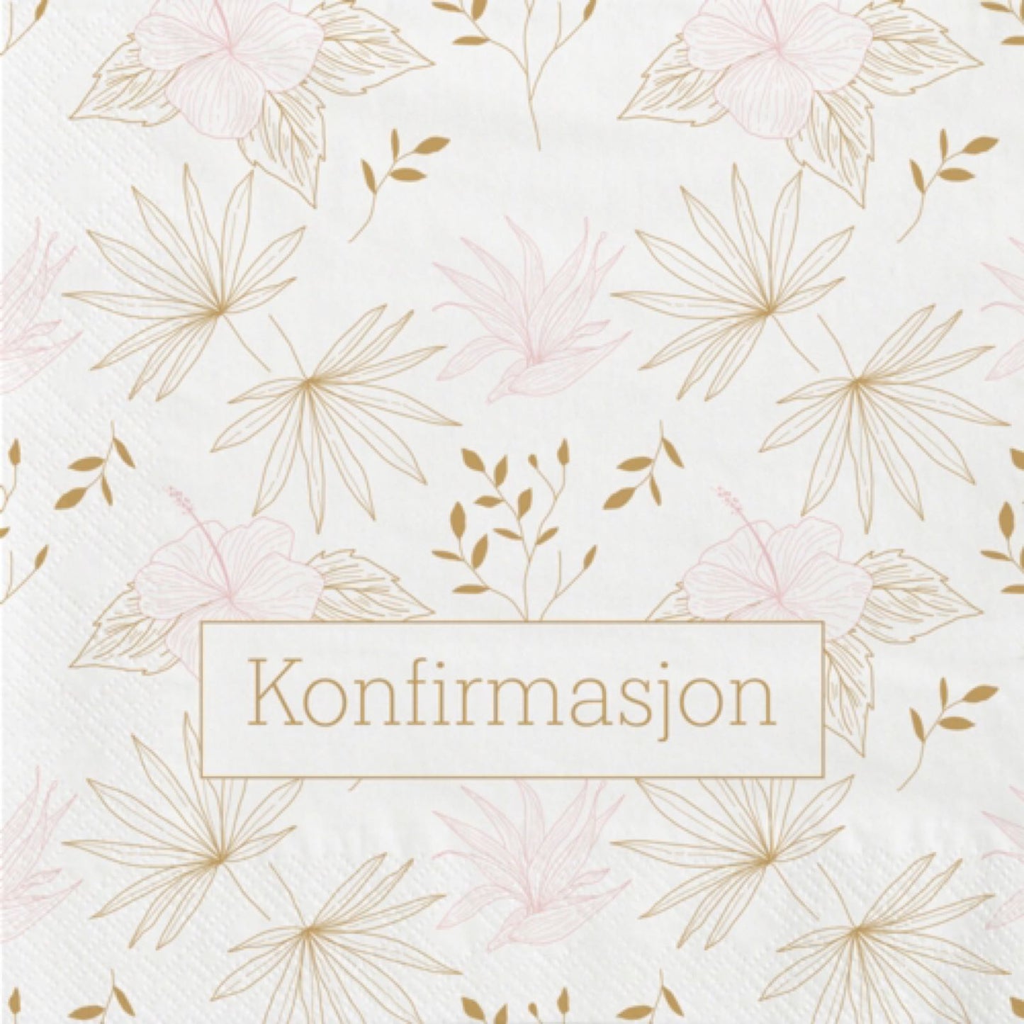 Servietter med tekst: Konfirmasjon
