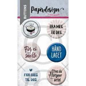 Papirdesign buttons - Broderi