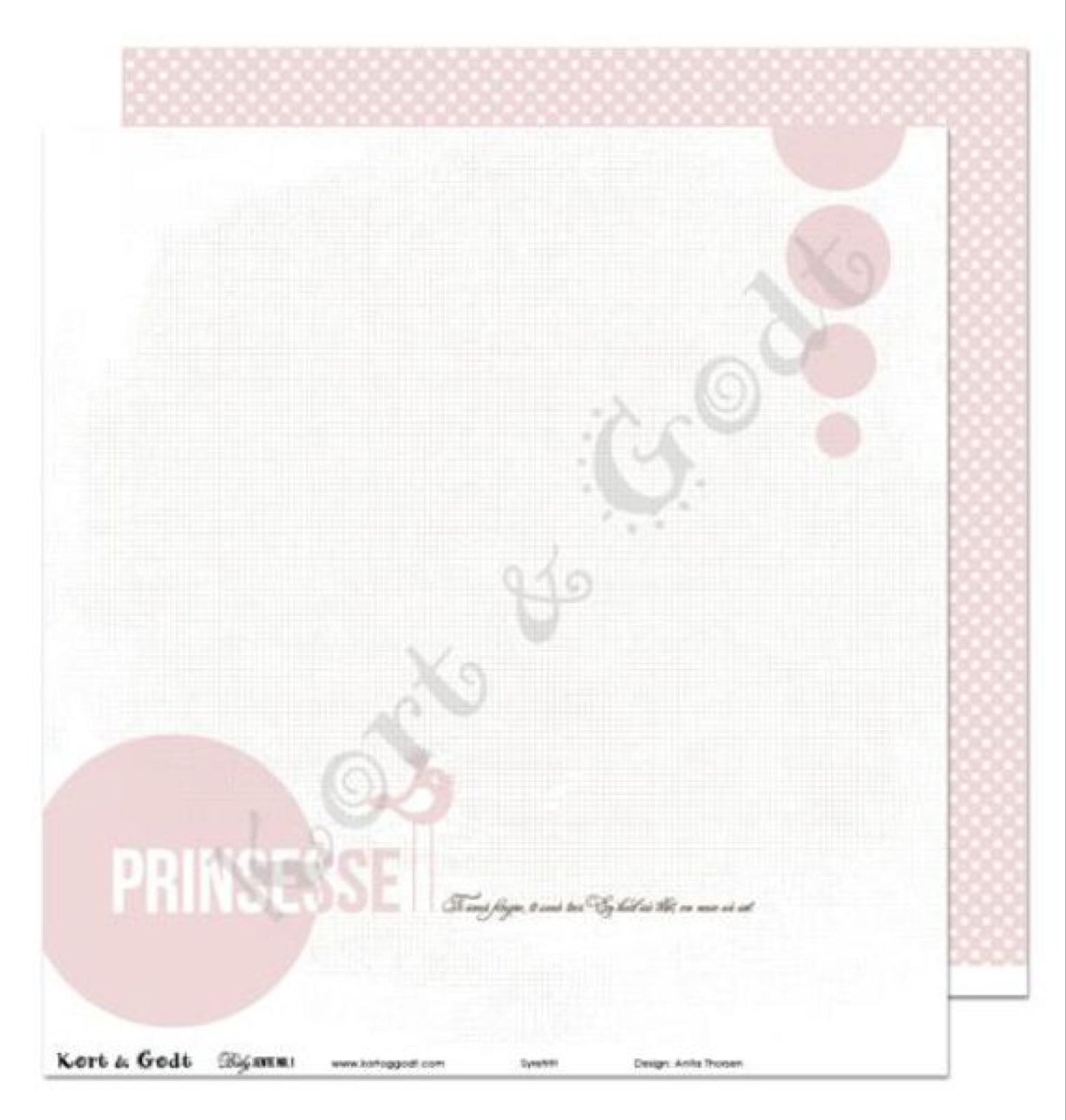 Kort & godt mønsterark 12´x12´ BABY JENTE NO 1 - baby prinsesse