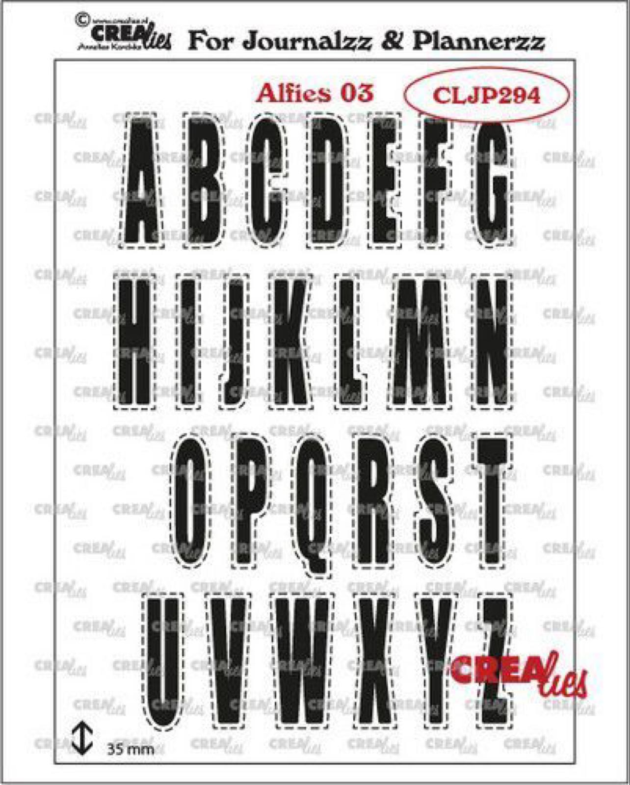 Crealies alfabetstempel (ikke æ, ø, å)