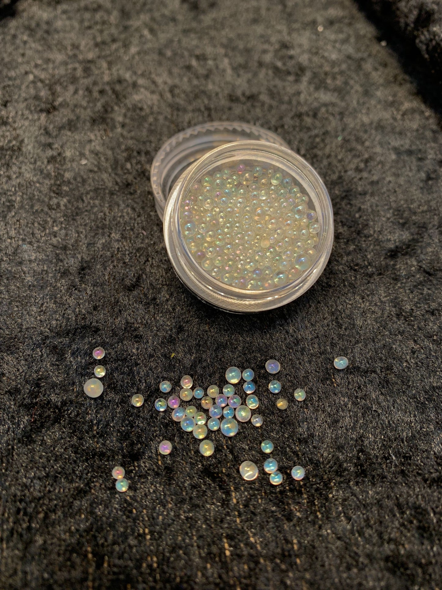 Strøssel - transparente kuler shimmer