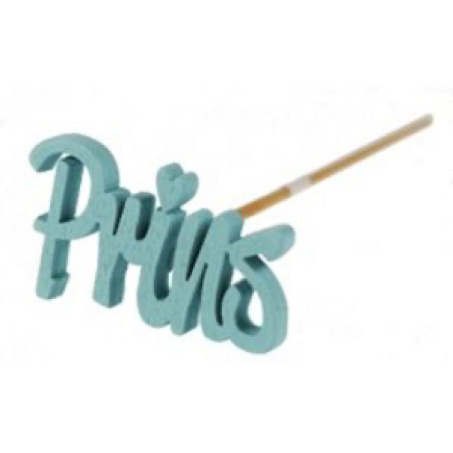 « Prins» på pinne, blå. Tema: baby