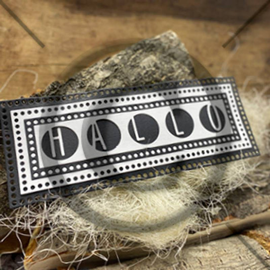 Papirdesign dies - Slimcard Hallo