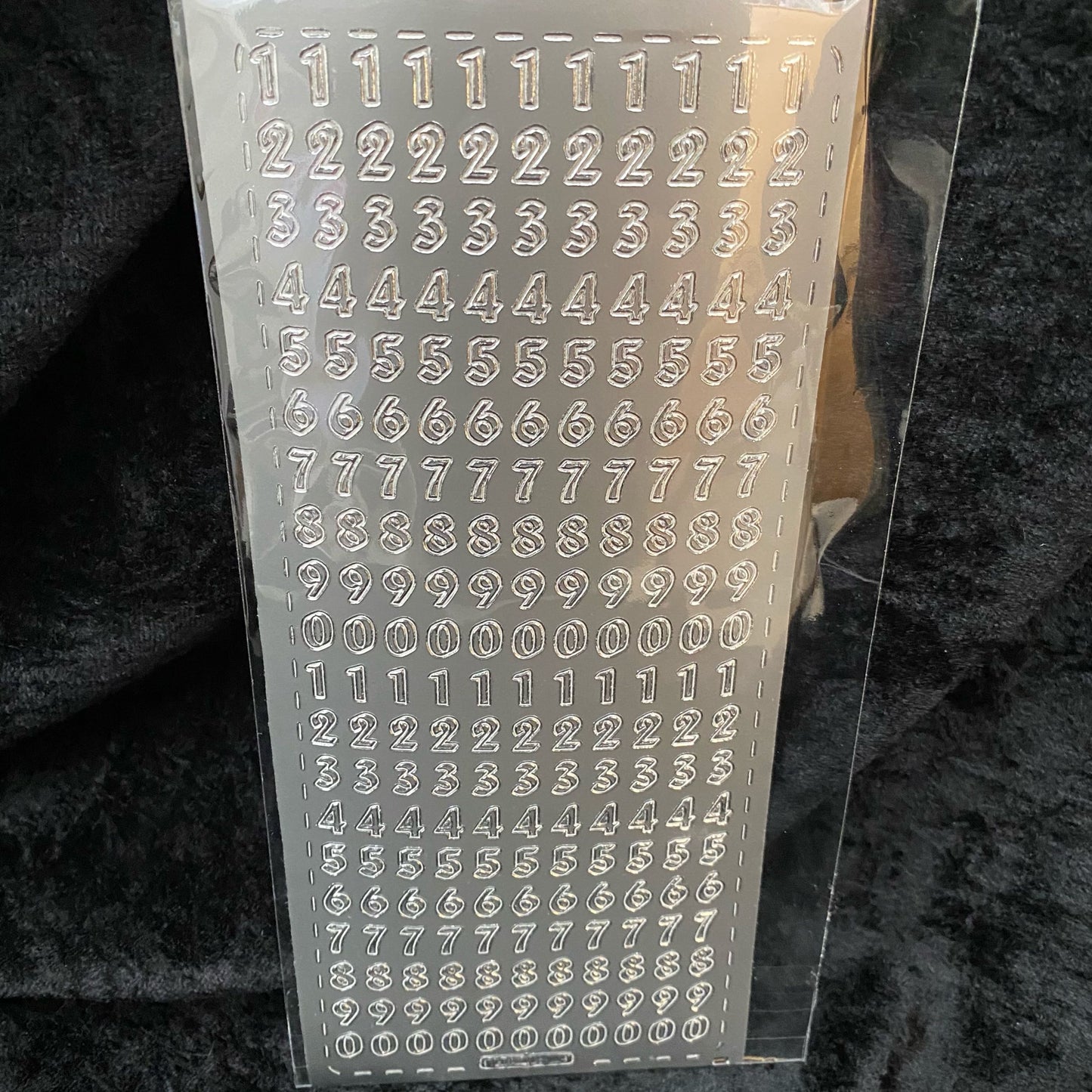 Klistremerker sølv - tall