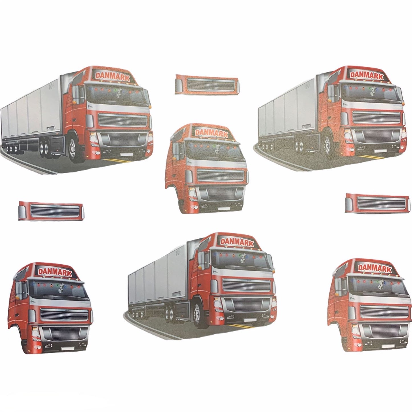 3D klippark Lastebil trailer