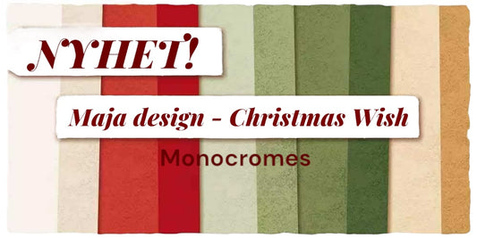NYHET! Maja Design Christmas Wish - 12x12' Collection pack - monocromes 5 ark i pakken