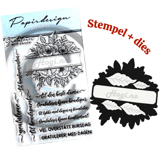 NYHET! Papirdesign BUNDLE - stempelplate og dies