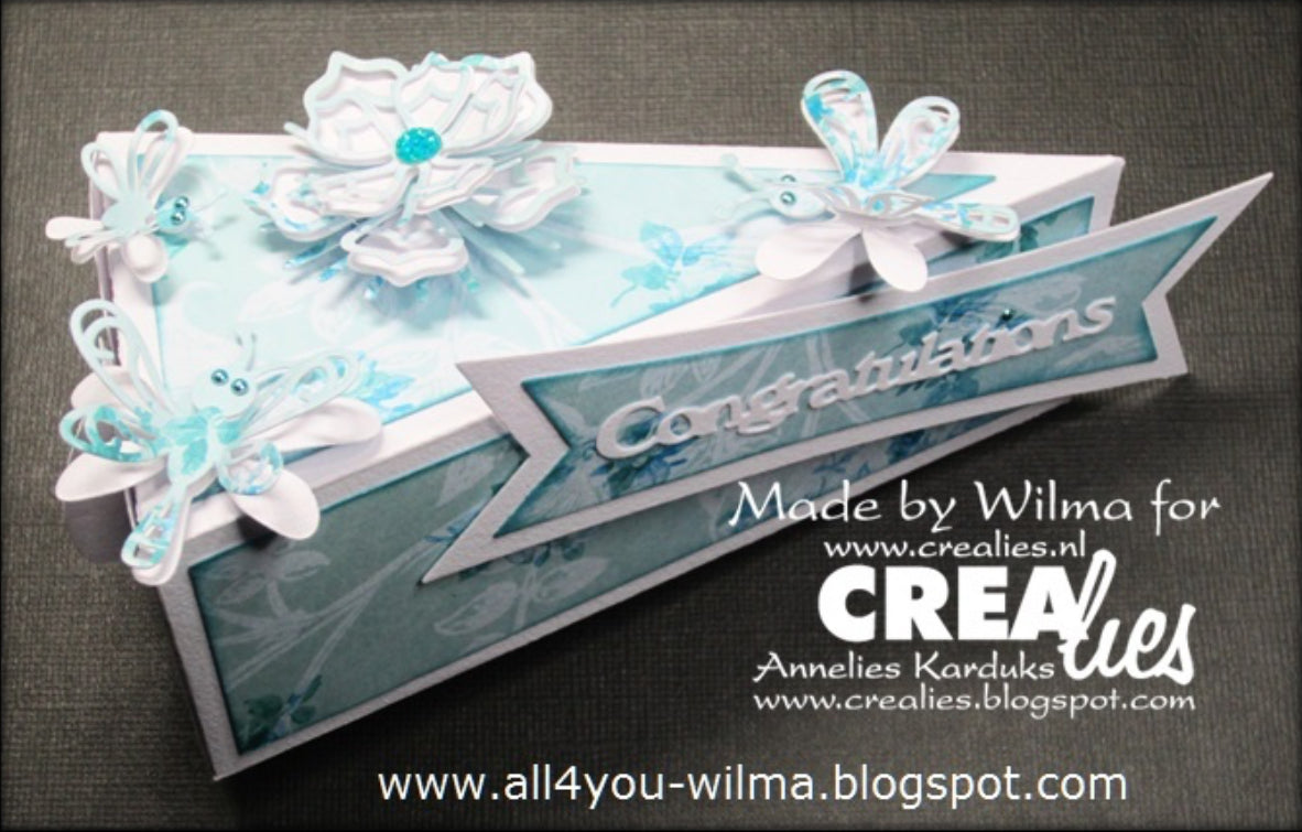 Crealies Create A Box Mini Dies No. 05 Piece of Cake/ kakestykke eskedie