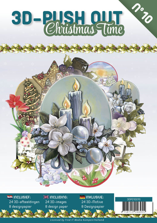 3D - Bok med 24 3D motiv- Christmas time - no10