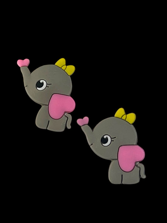 Charms - miniatyr - elefant m/sløyfe - 2