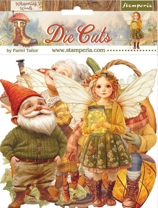 Nyhet! Stamperia Whispering woods Die Cuts (47pcs) (DFLDC120)