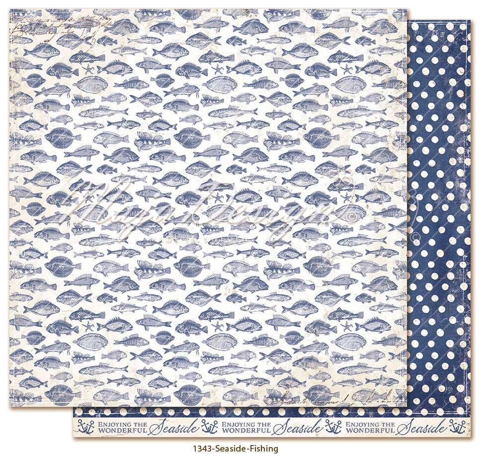 NYHET! Maja Design Seaside - Fishing 12x12 mønsterark