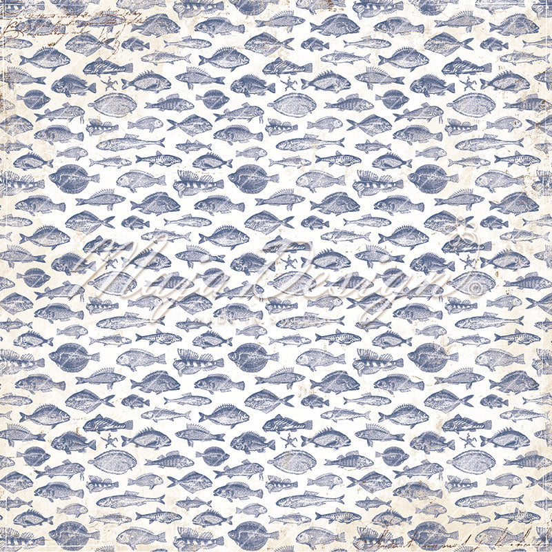 NYHET! Maja Design Seaside - Fishing 12x12 mønsterark