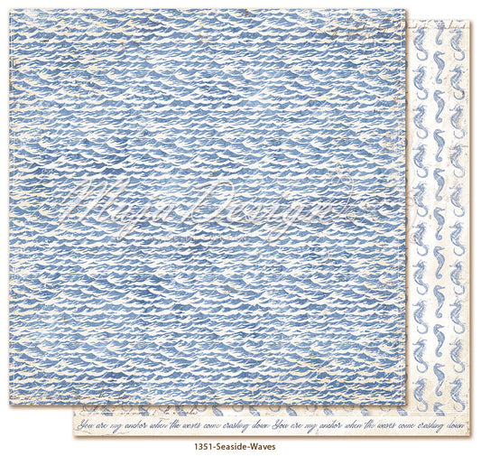NYHET! Maja Design Seaside - Waves 12x12 mønsterark