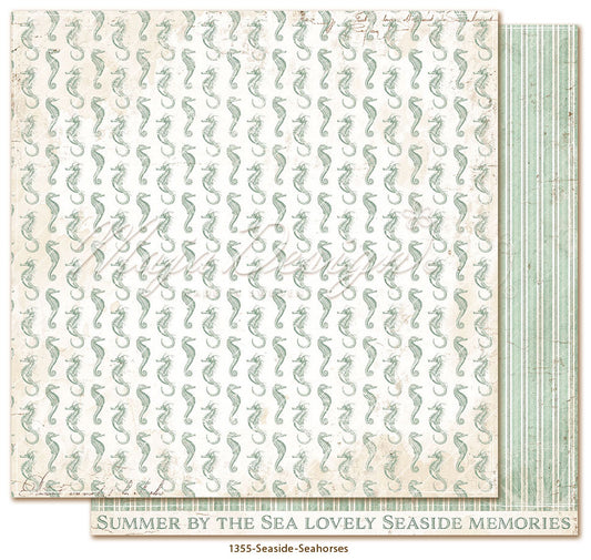 NYHET! Maja Design Seaside - Seahorses 12x12 mønsterark
