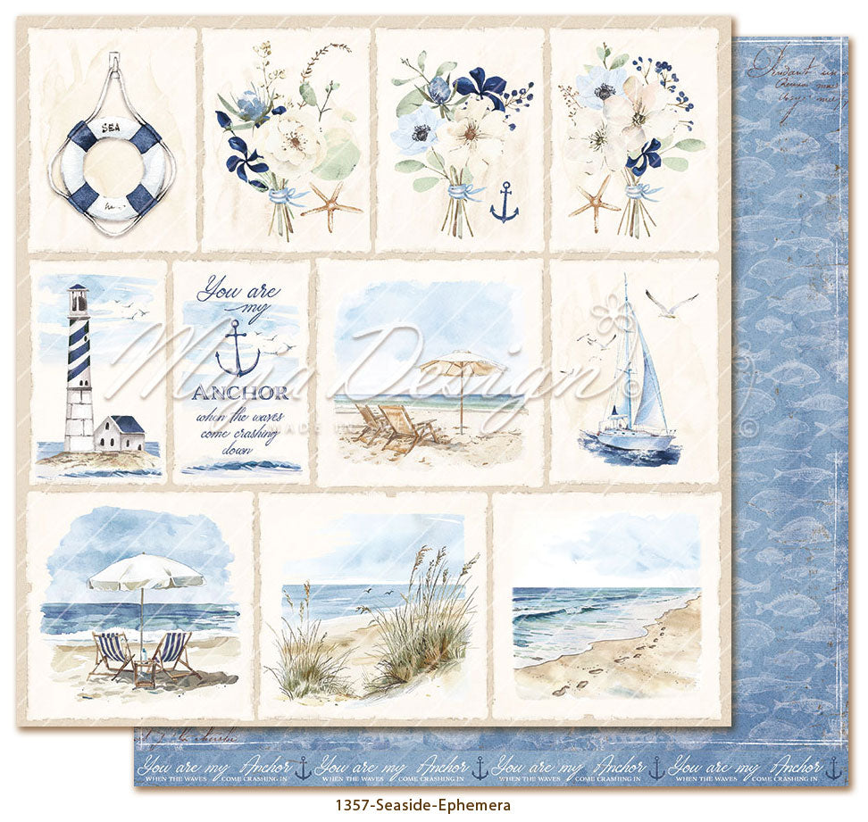 NYHET! Maja Design Seaside - Epherma 12x12 motivark/ mønsterark