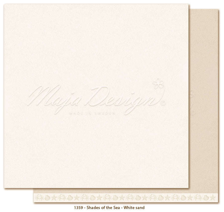 Maja Design - Seaside - Mono - White sand 12 x 12" - shades of the sea