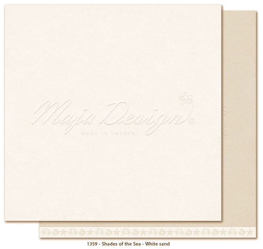 Maja Design - Seaside - Mono - White sand 12 x 12" - shades of the sea