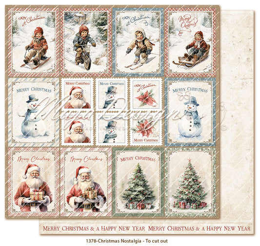 SALG! Maja Design - Christmas Nostalgia - to cut out / motivark  12 x 12"