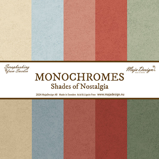 Maja Design - Christmas Nostalgia - monochrome arkpakke 5 stk - 12 x 12"