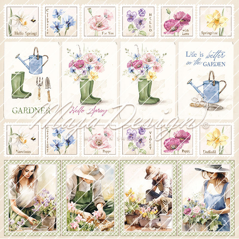 NYHET! Maja Design Spring garden  - To cut out - 12 x 12"