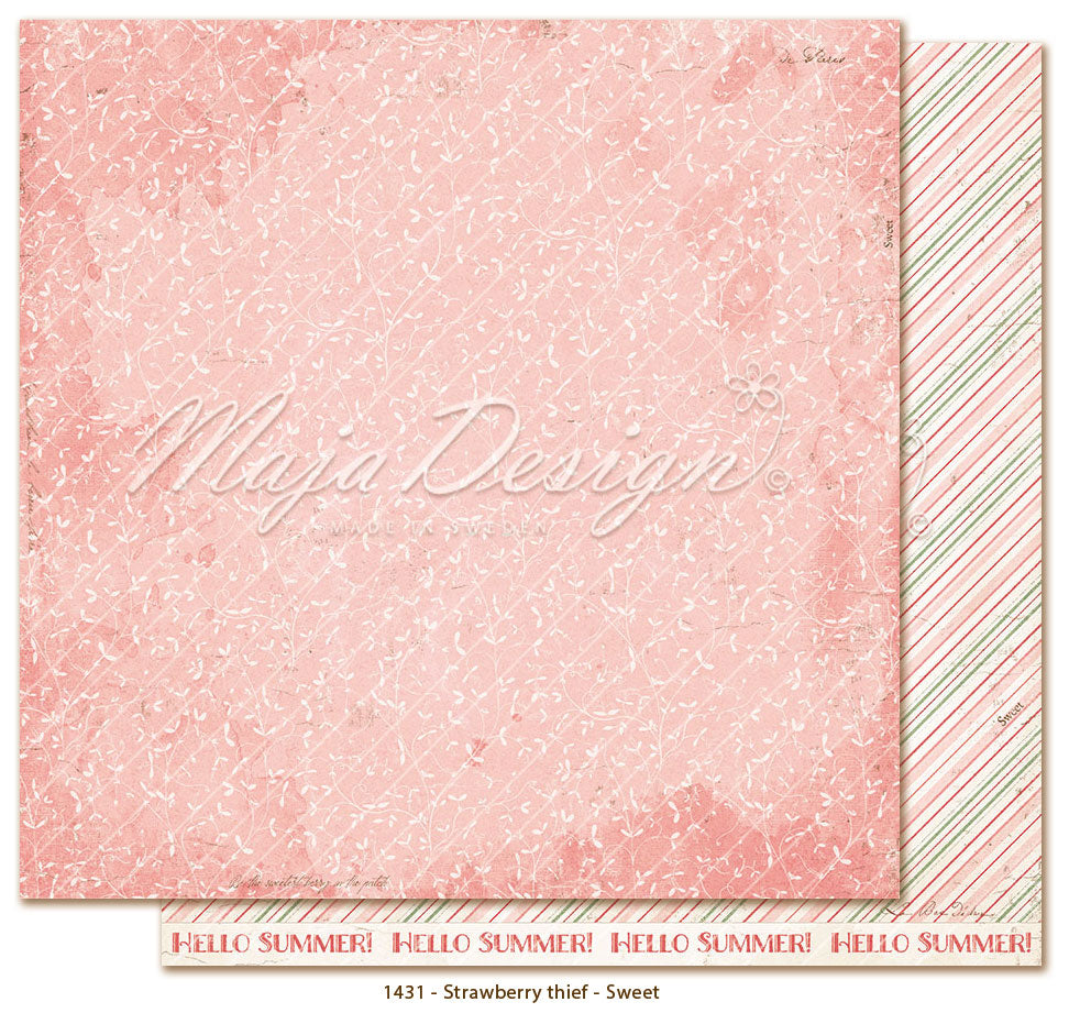 Maja Design Strawberry thief - Sweet - 12 x 12'
