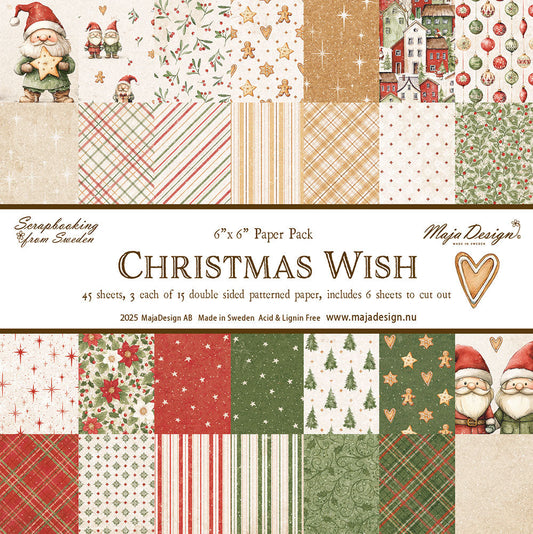 NYHET! Maja Design - Christmas Wish - Paper Pack - 6 x 6"